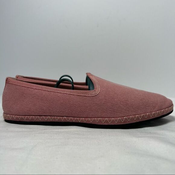 J Crew Venetian Canvas Pink Loafers Slip On 6.5 - Picture 5 of 9